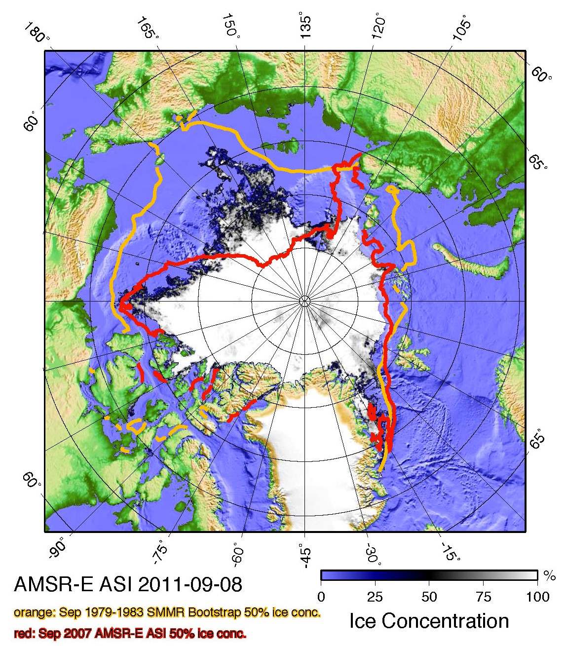 Arktisches Meereis-Minimum (2011)