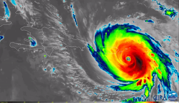 GOES-16: Hurrikan Maria über Puerto Rico (20.9.2017)