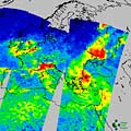 Stickstoffdioxid über Europa (MetOp-Daten)