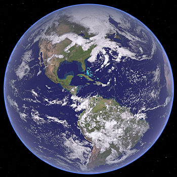 Blue marble image of Earth